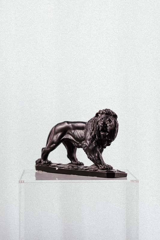 Black Italian Ceramic Lion