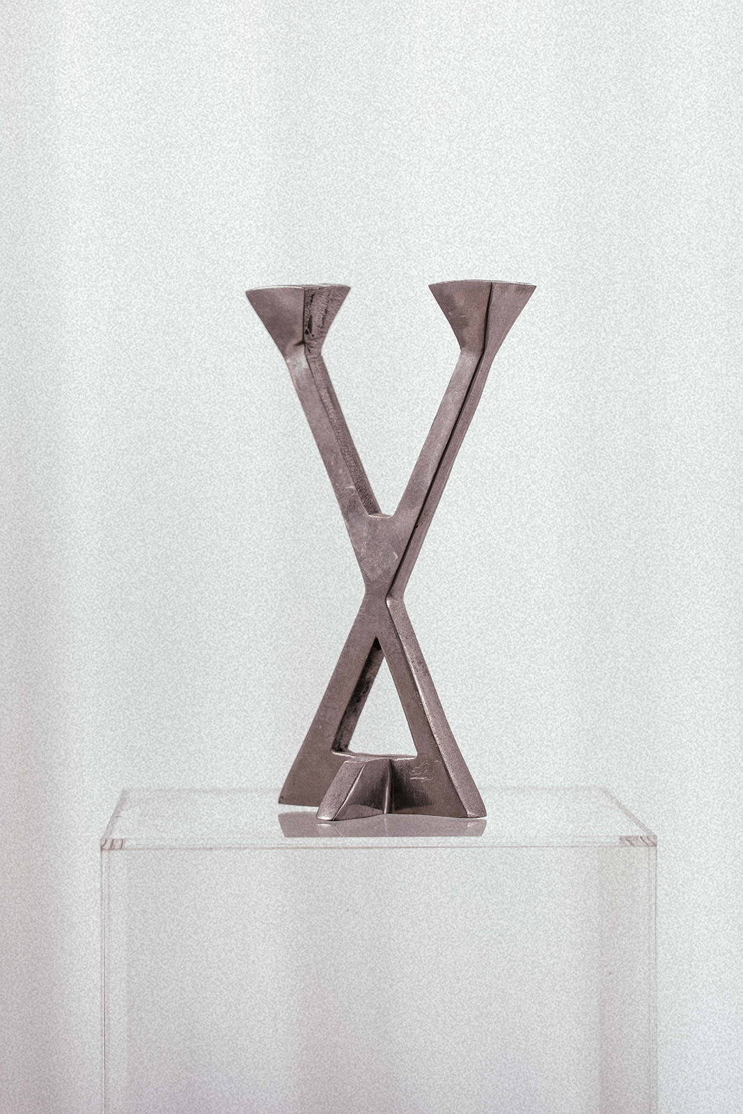 Triangle Cross Double Candle Holder