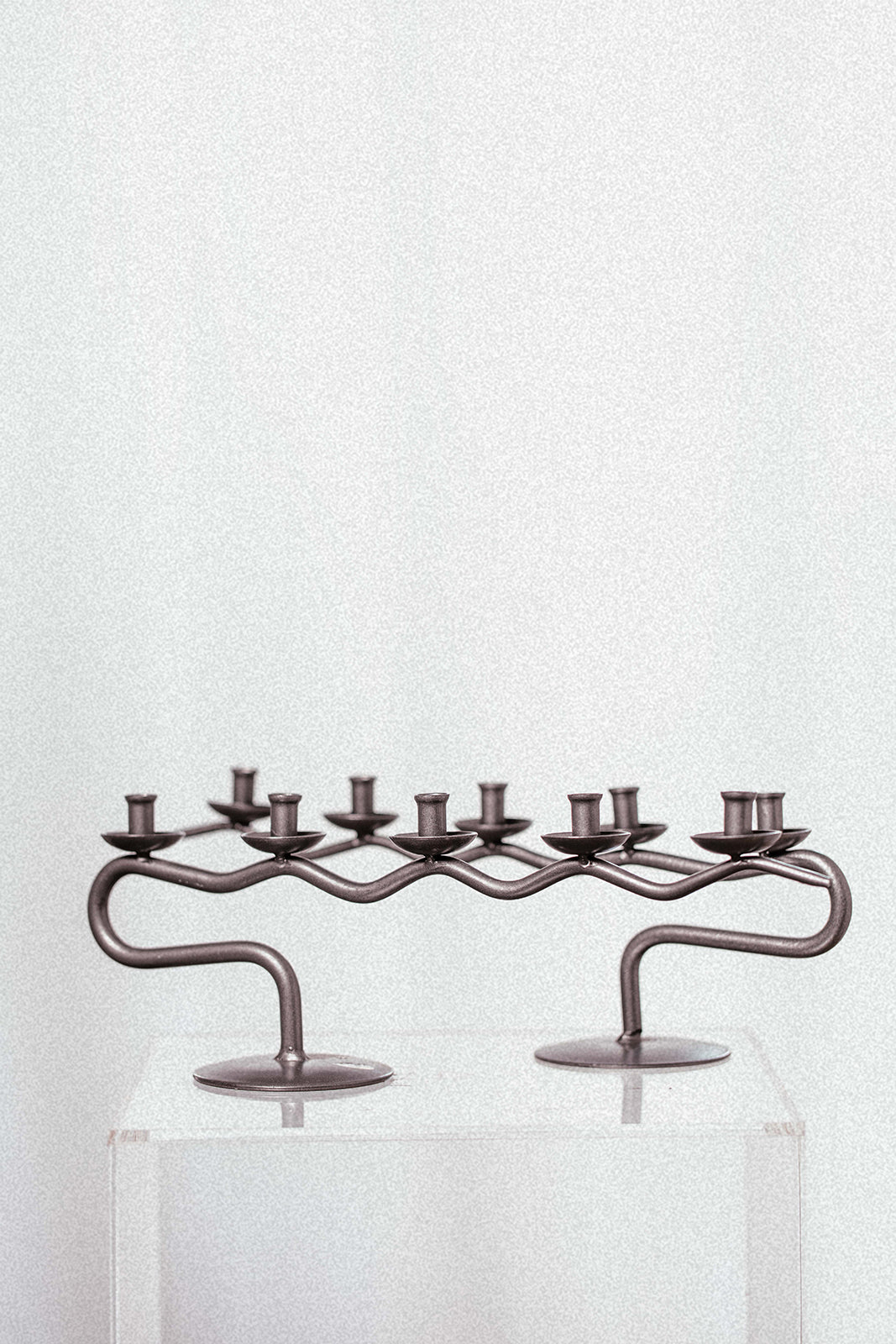 Metal 5 Point Candlestick Pair